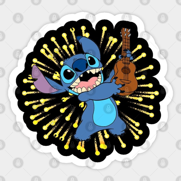 Happy Stitch Sticker by Rohman1610